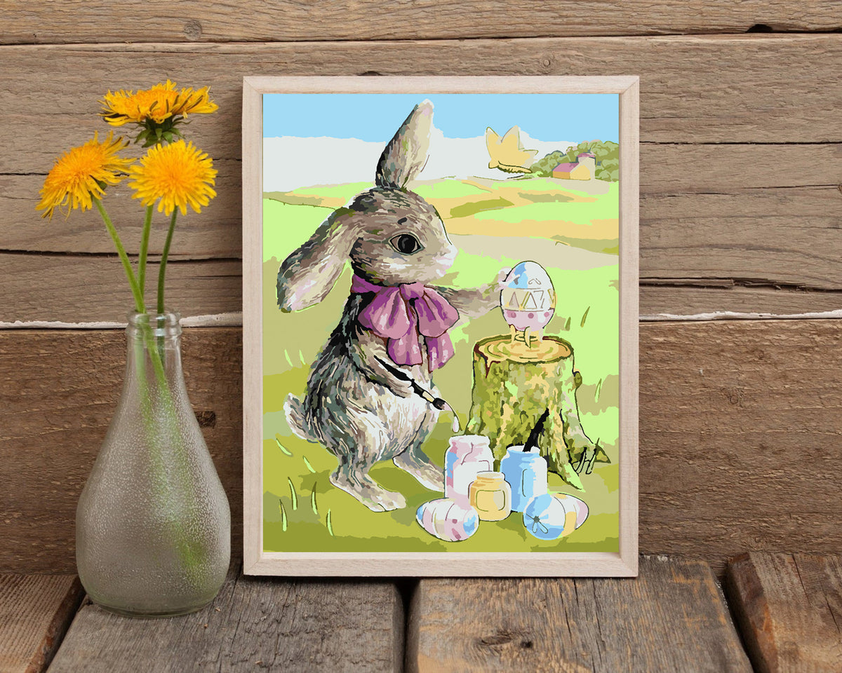 Paint by numbers - Bunny with Easter Eggs 4288