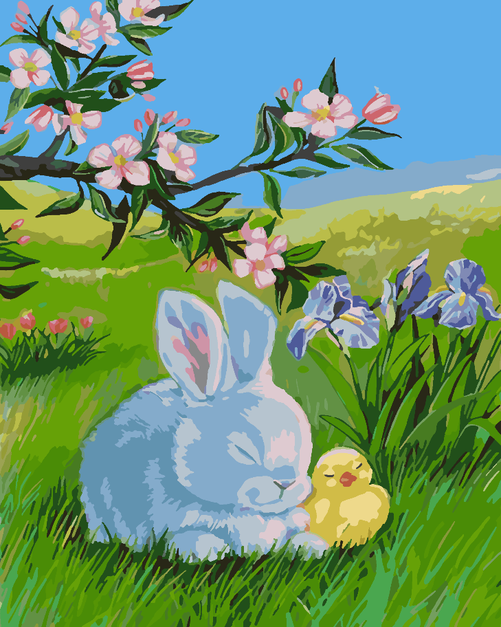 Paint by numbers - Bunny with Chick 4290