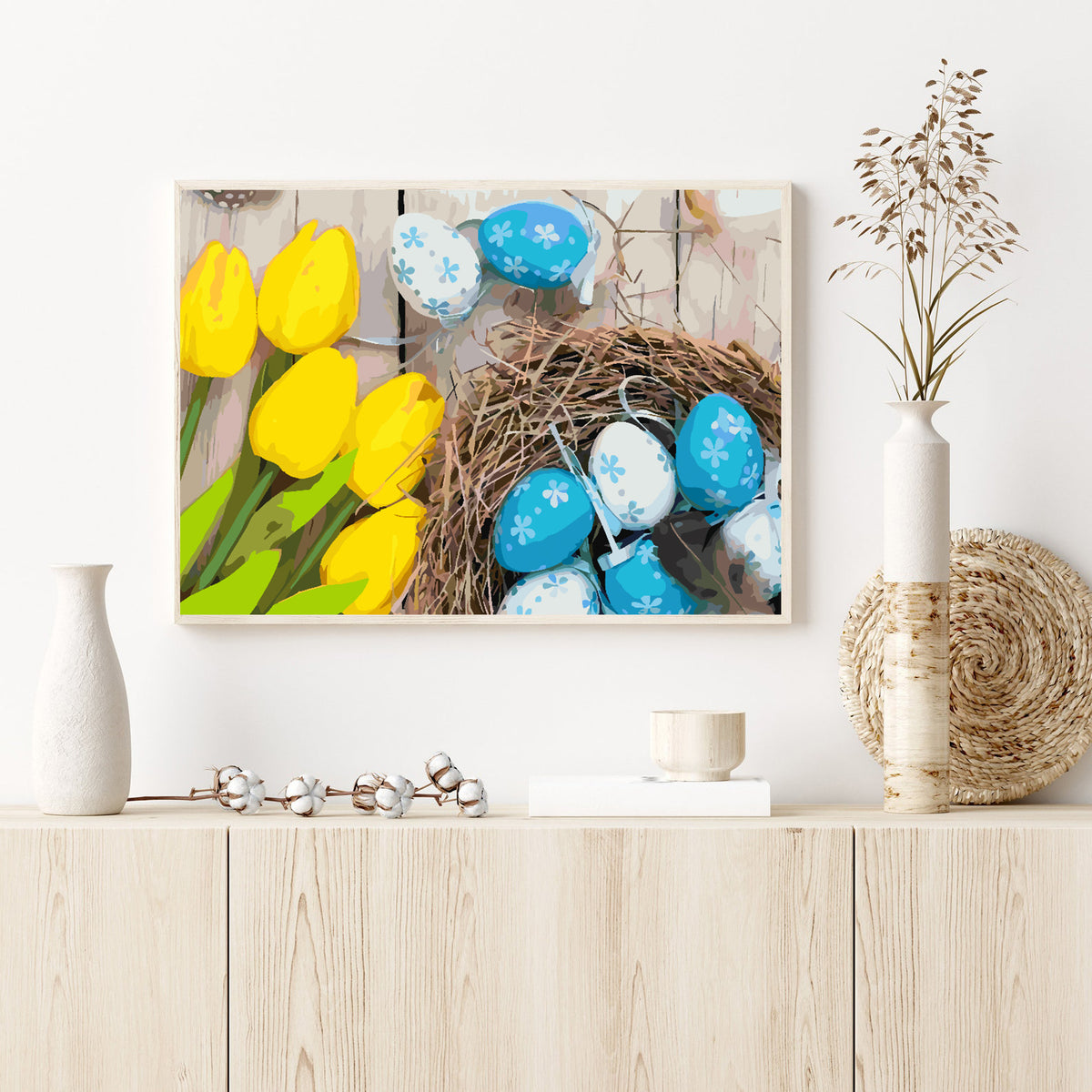 Paint by numbers - Easter Eggs with Flowers 4291