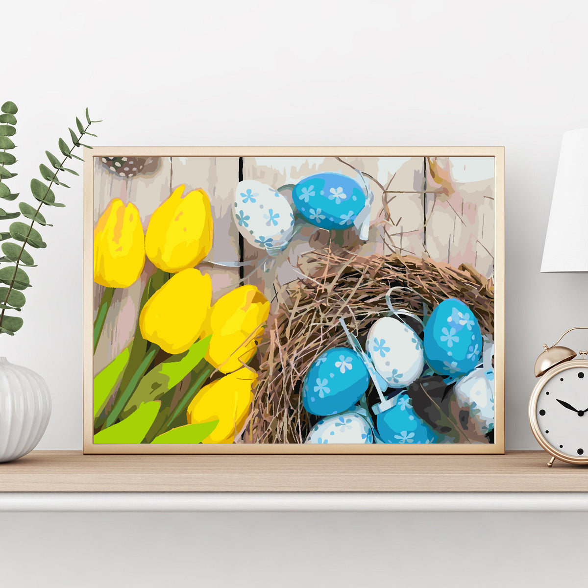 Paint by numbers - Easter Eggs with Flowers 4291