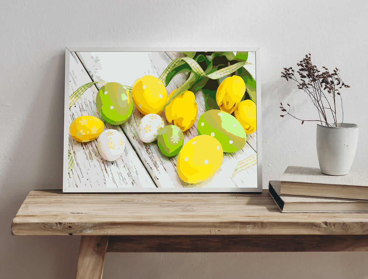 Paint by numbers - Easter Eggs with Flowers 4292