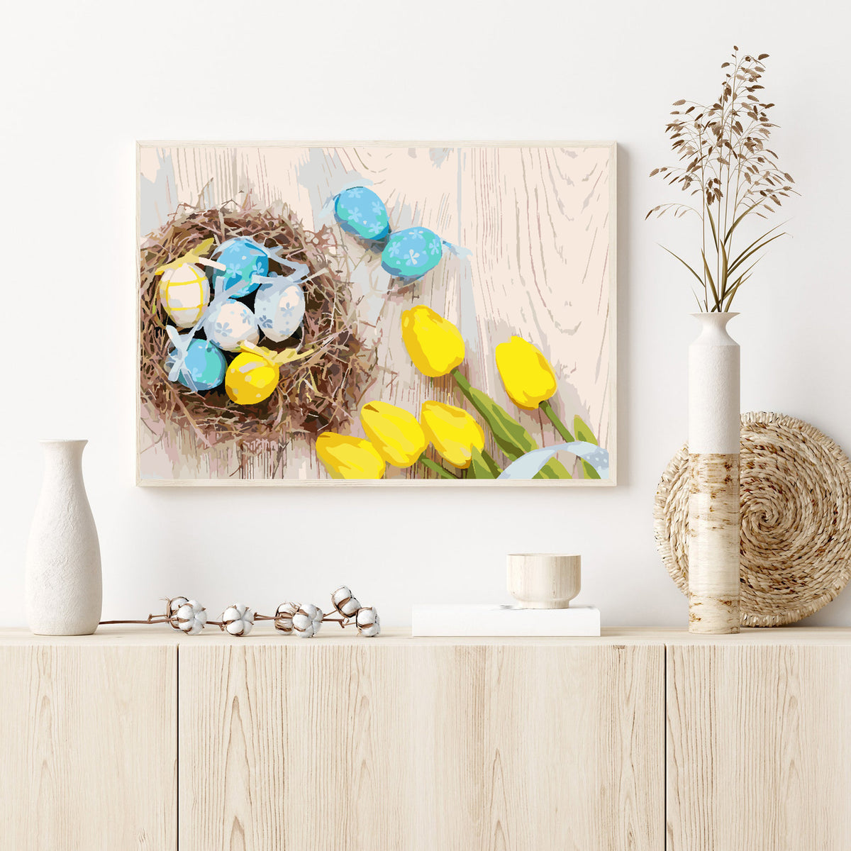Paint by numbers - Easter Eggs with Flowers 4293