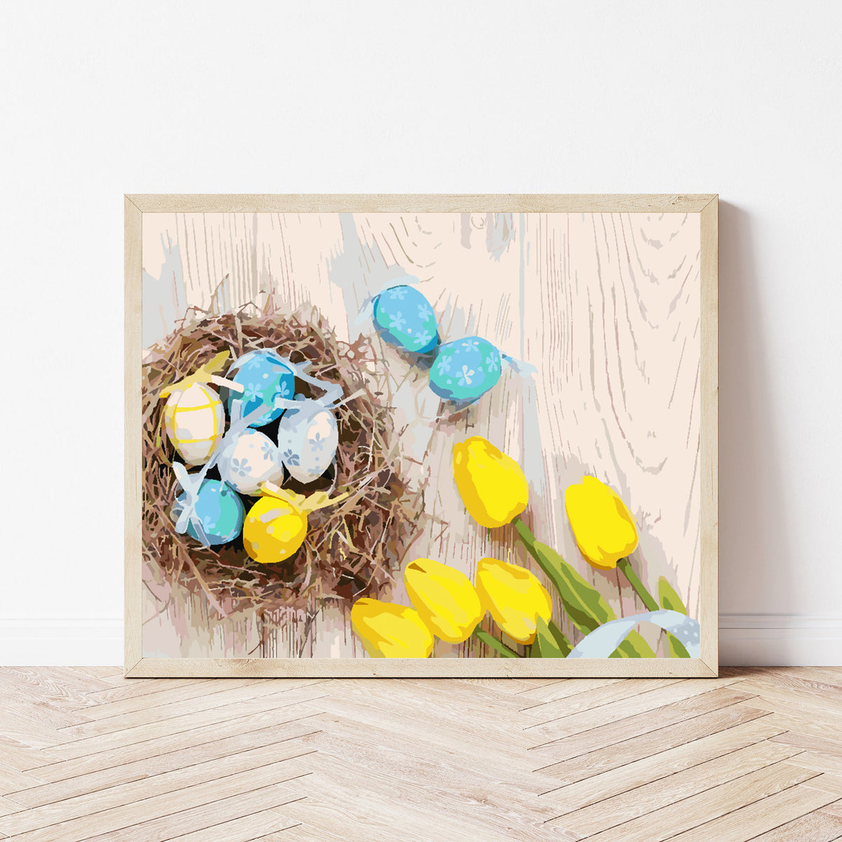 Paint by numbers - Easter Eggs with Flowers 4293