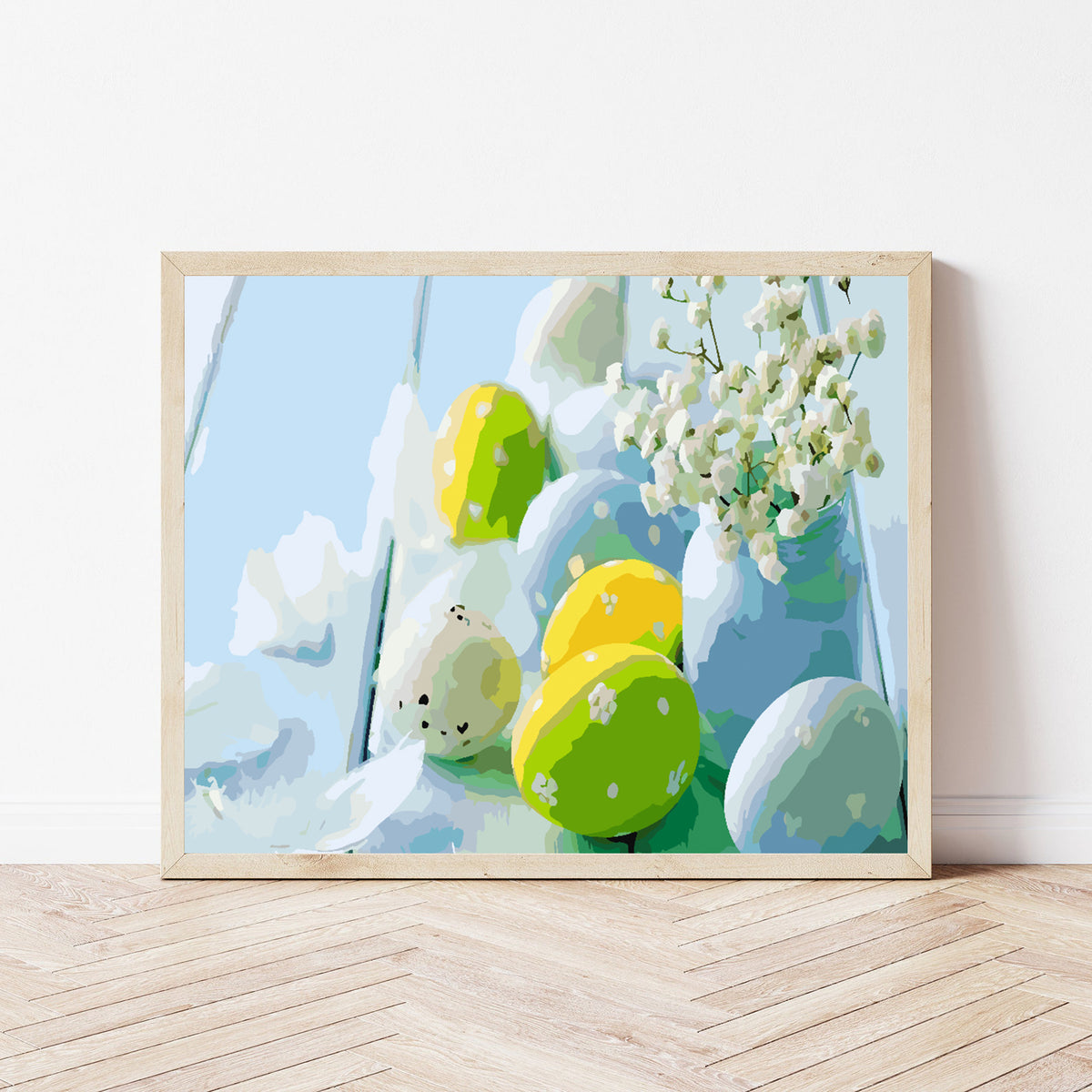 Pictura pe numere - Oua de Paste cu Flori 4294