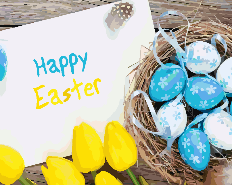 Painting by numbers - Happy Easter 4295