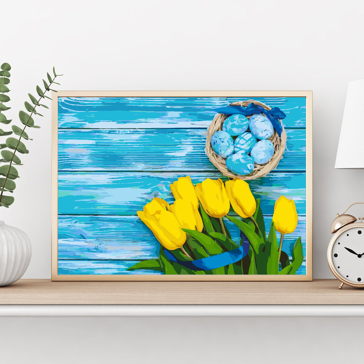 Paint by numbers - Easter Eggs with Flowers 4296