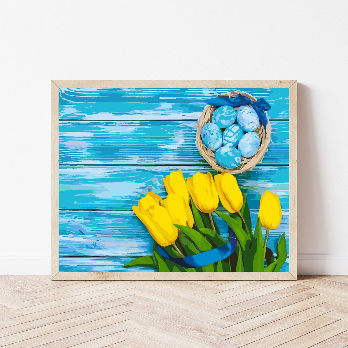 Paint by numbers - Easter Eggs with Flowers 4296