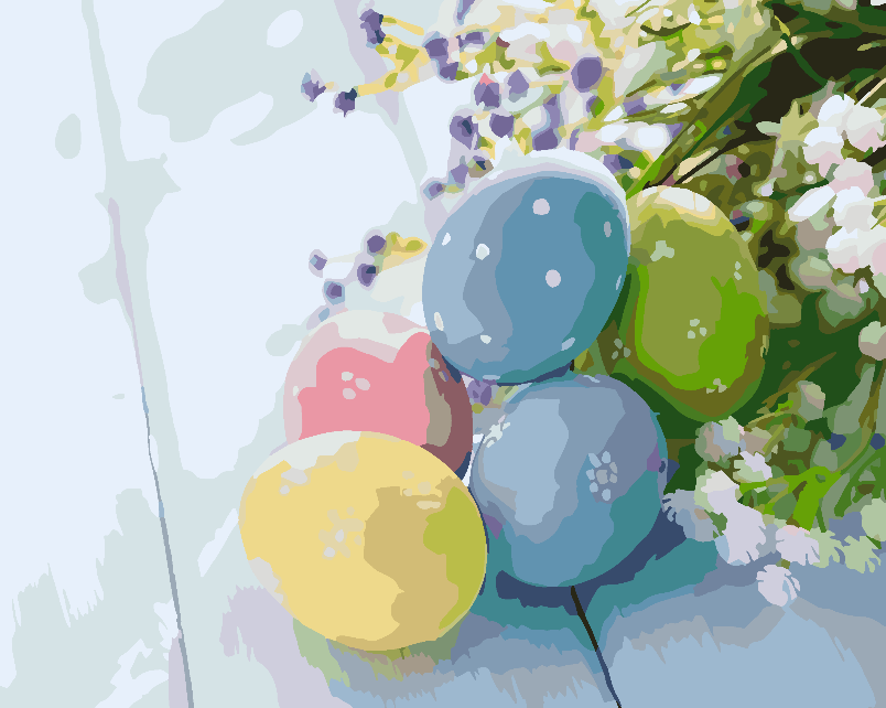 Painting by numbers - Easter Eggs 4299
