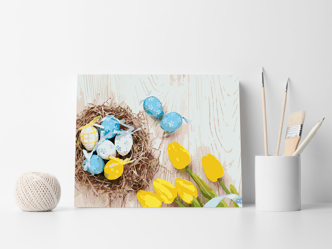 Paint by numbers - Easter Eggs and Tulips 4301