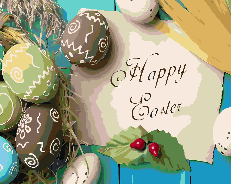 Painting by numbers - Happy Easter 4306