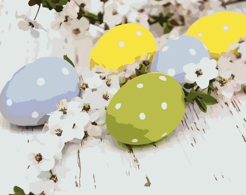 Painting by numbers - Easter Eggs 4307