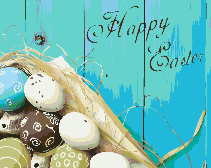 Painting by numbers - Happy Easter 4308