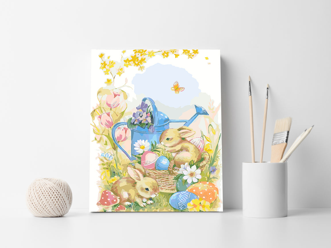 Paint by numbers - Bunnies with Easter Eggs 4310