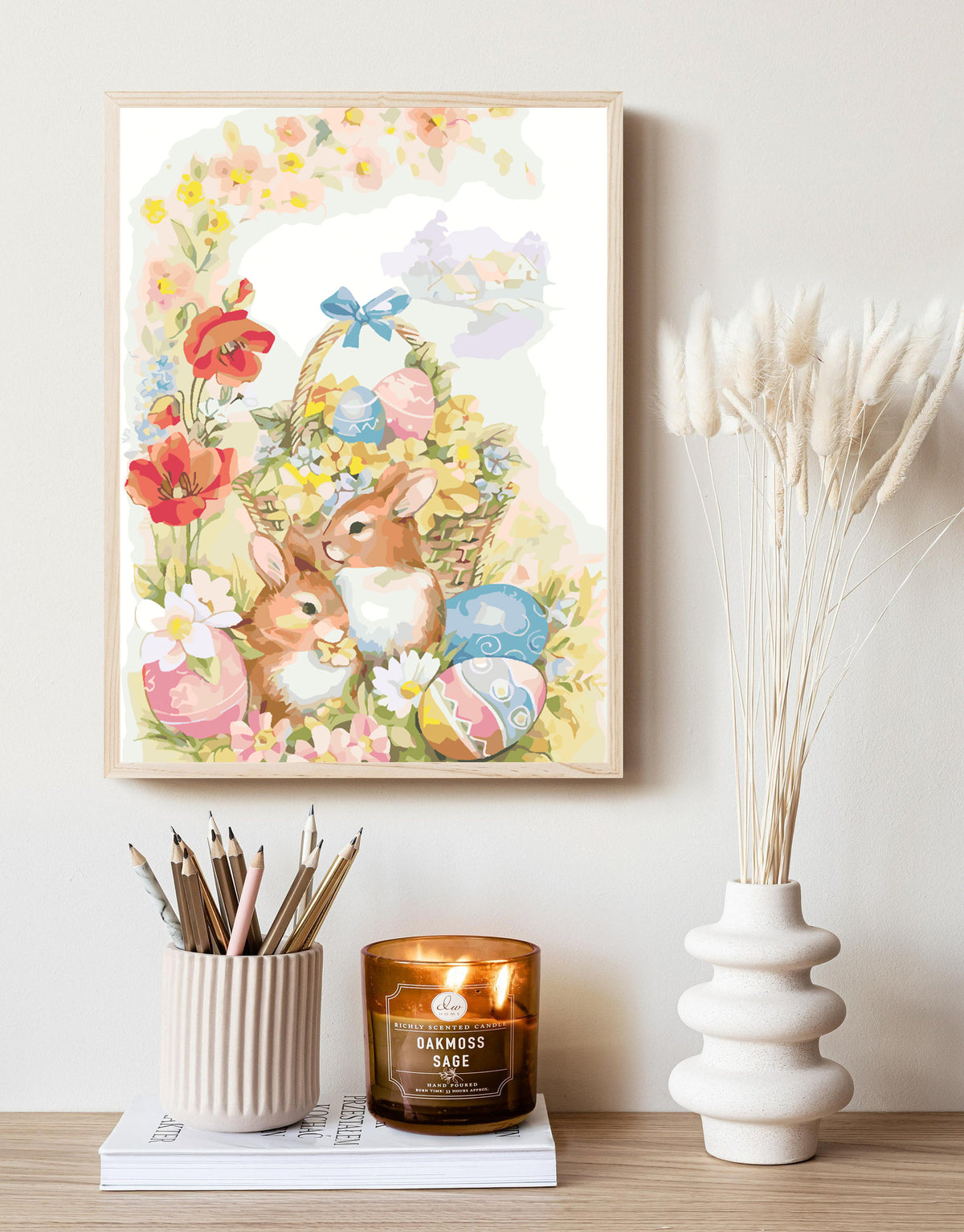 Paint by numbers - Bunnies with Easter Eggs 4312