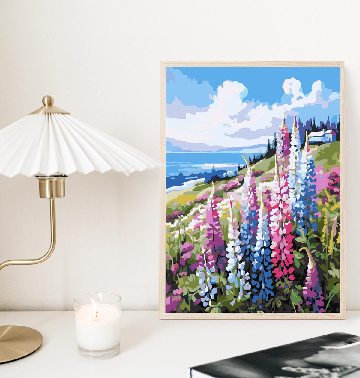 Pictura pe numere - Peisaj cu Flori 4319