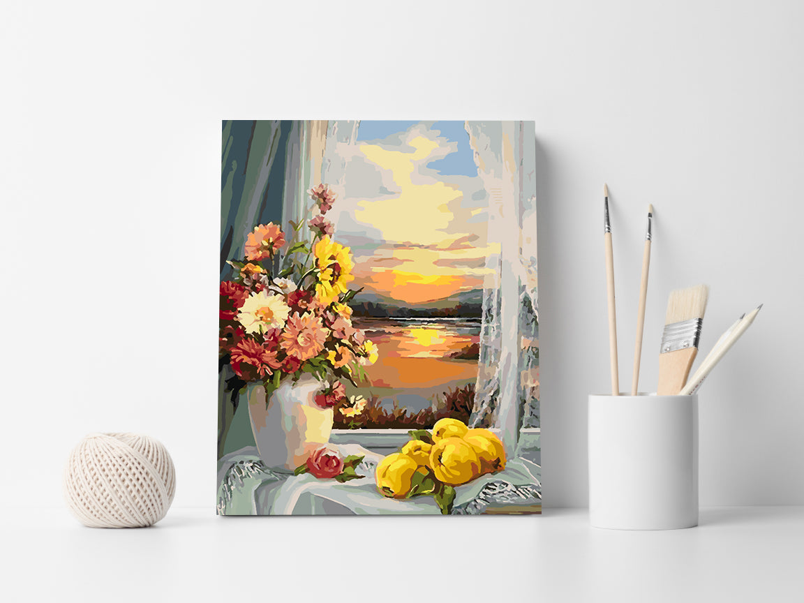 Paint by numbers - Flowers in a Vase and Sunset 4332