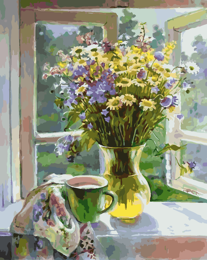 Paint by numbers - Flowers in a Vase 4358