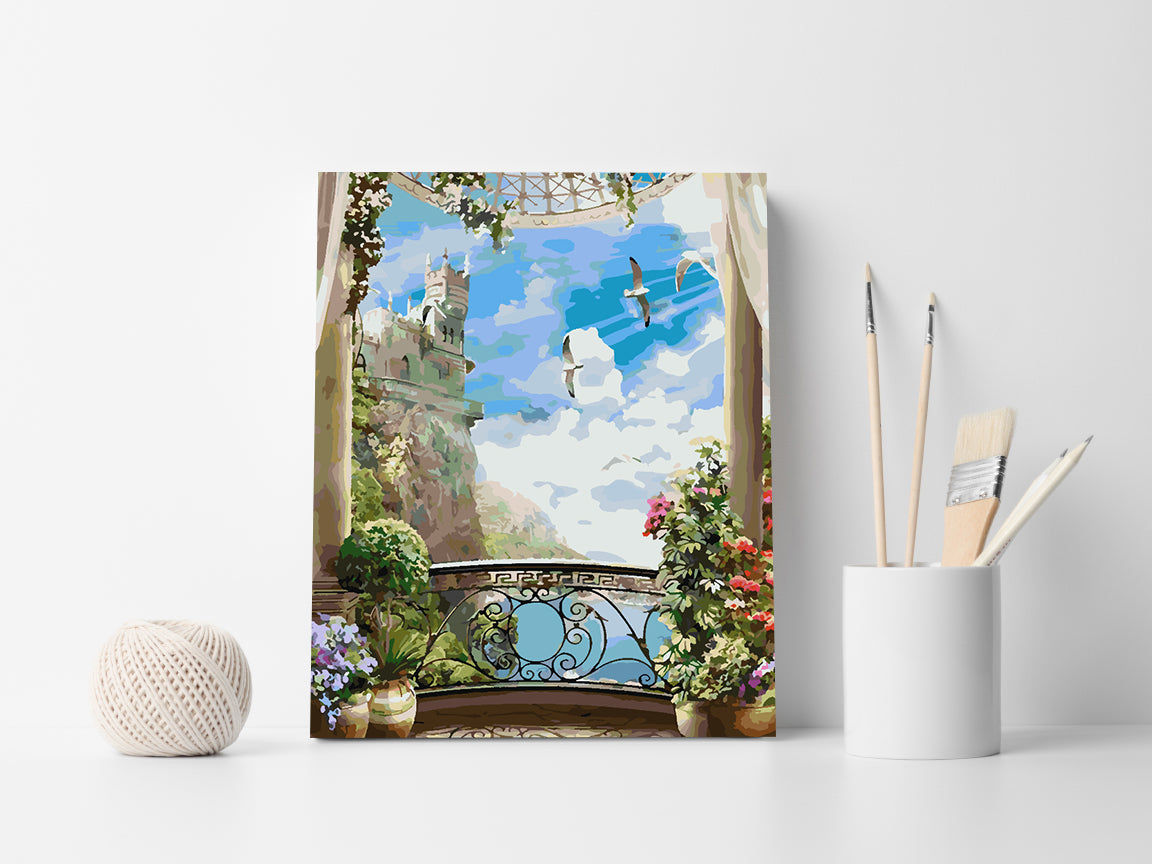 Pictura pe numere - Peisaj la Castel 4363