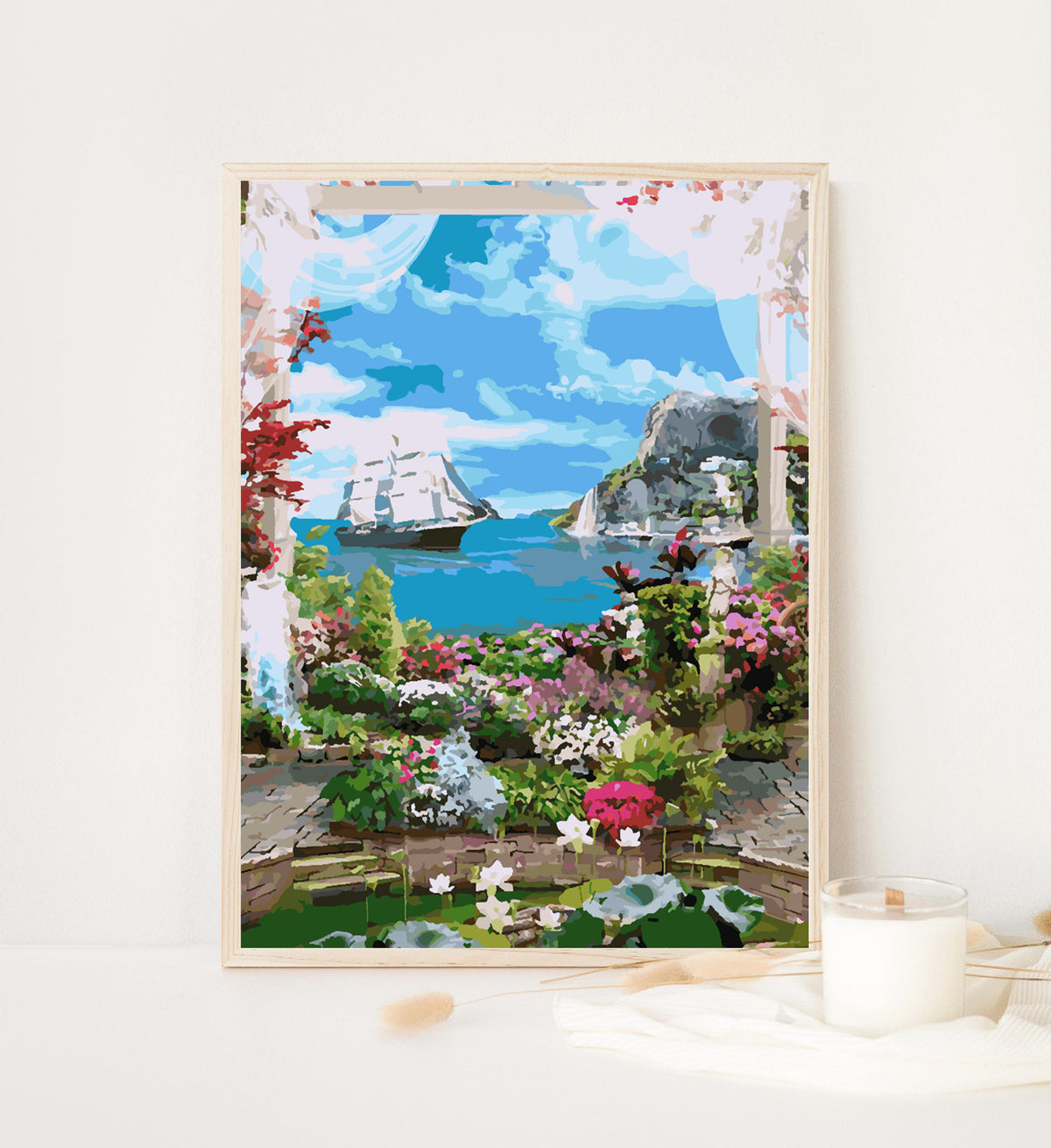 Paint by numbers - Landscape Boat at Sea 4366