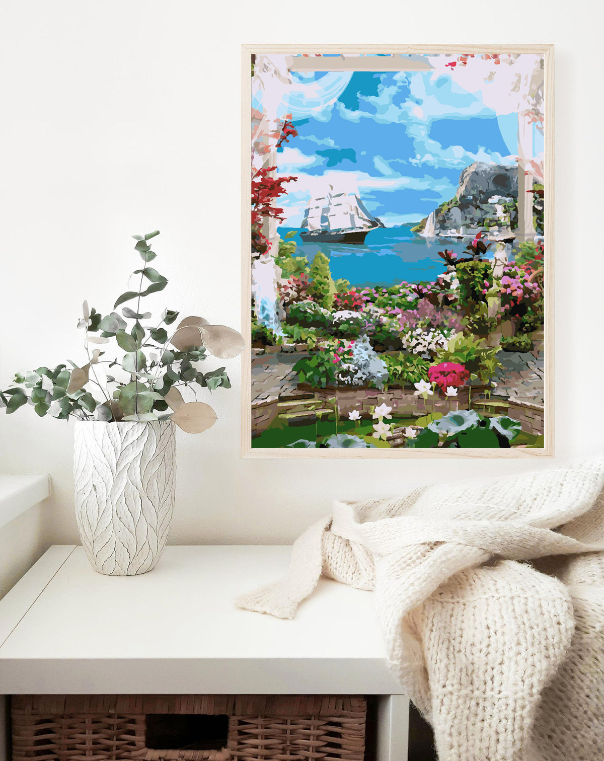 Paint by numbers - Landscape Boat at Sea 4366