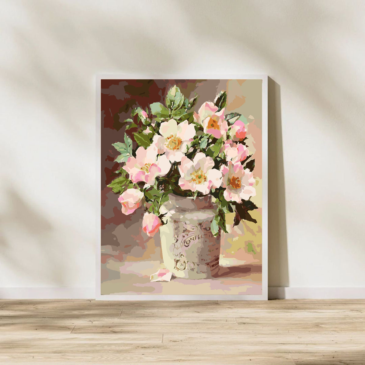 Paint by numbers - Pink Flowers in Vase 4390