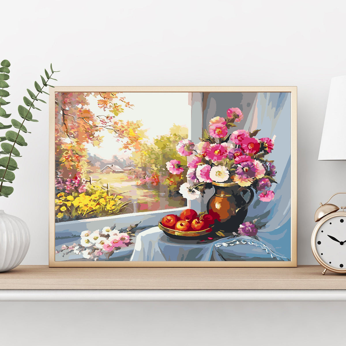Paint by numbers - Pink Flowers in Vase 4395