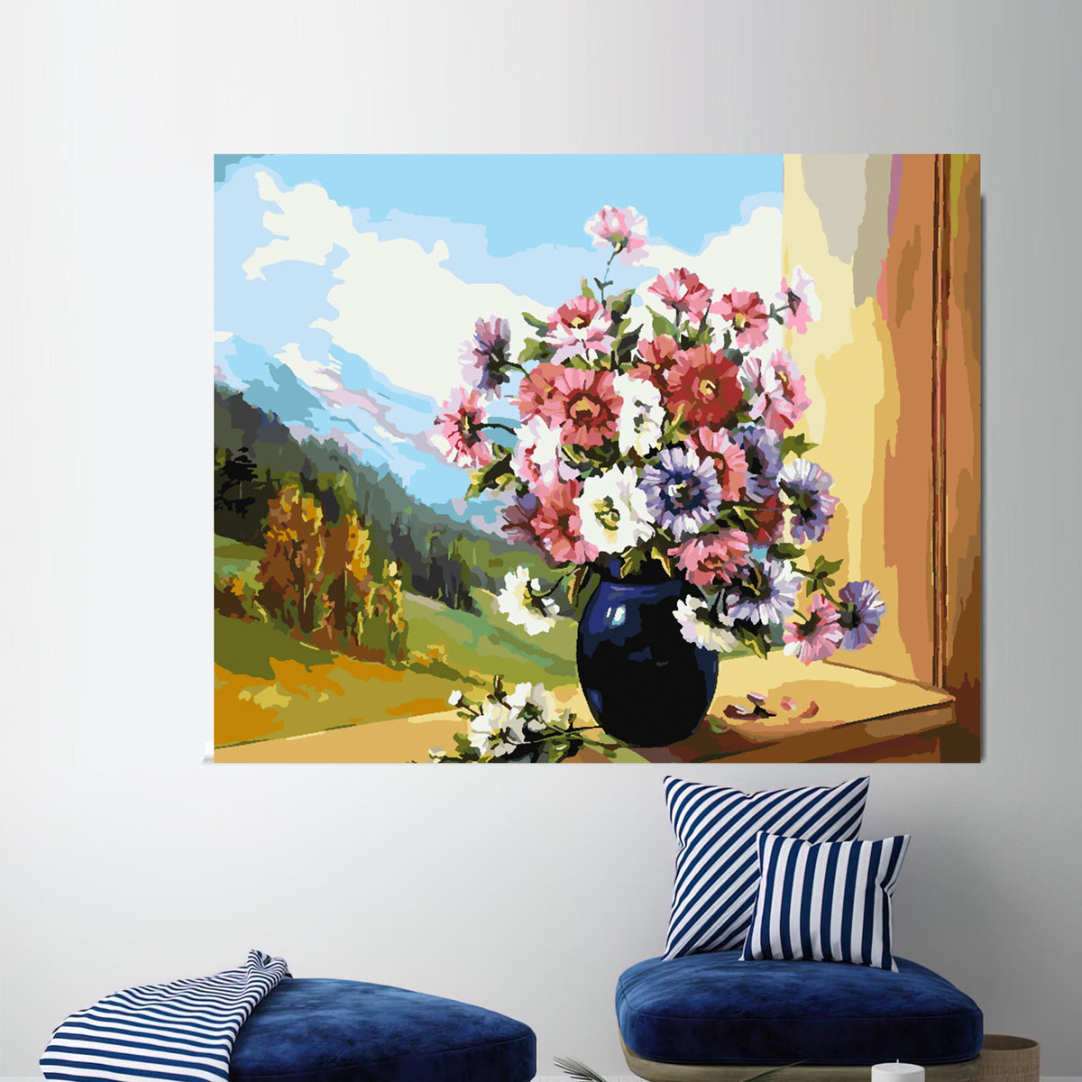 Pictura pe numere - Flori in Vaza 4396