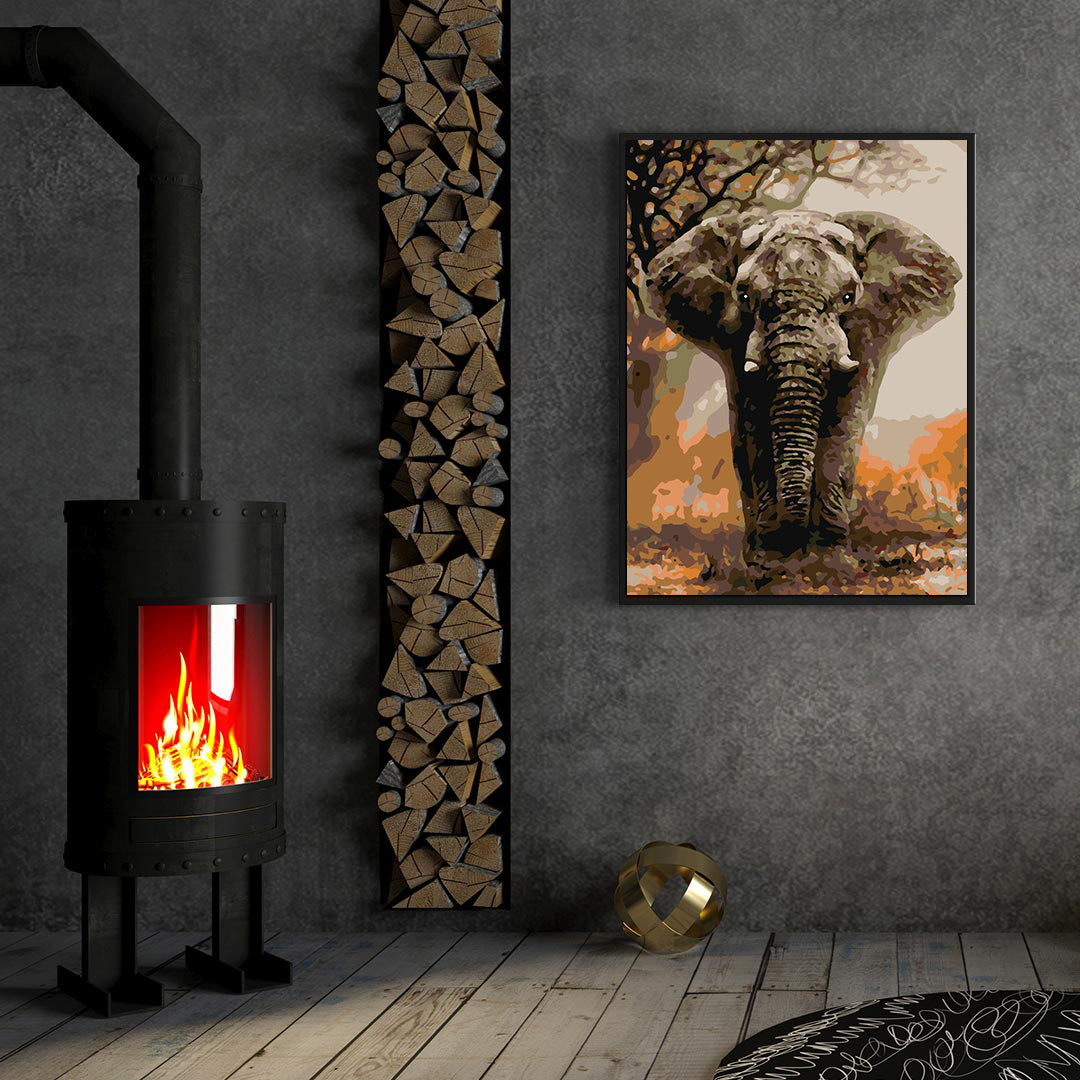 Painting by numbers - Elephant 4406