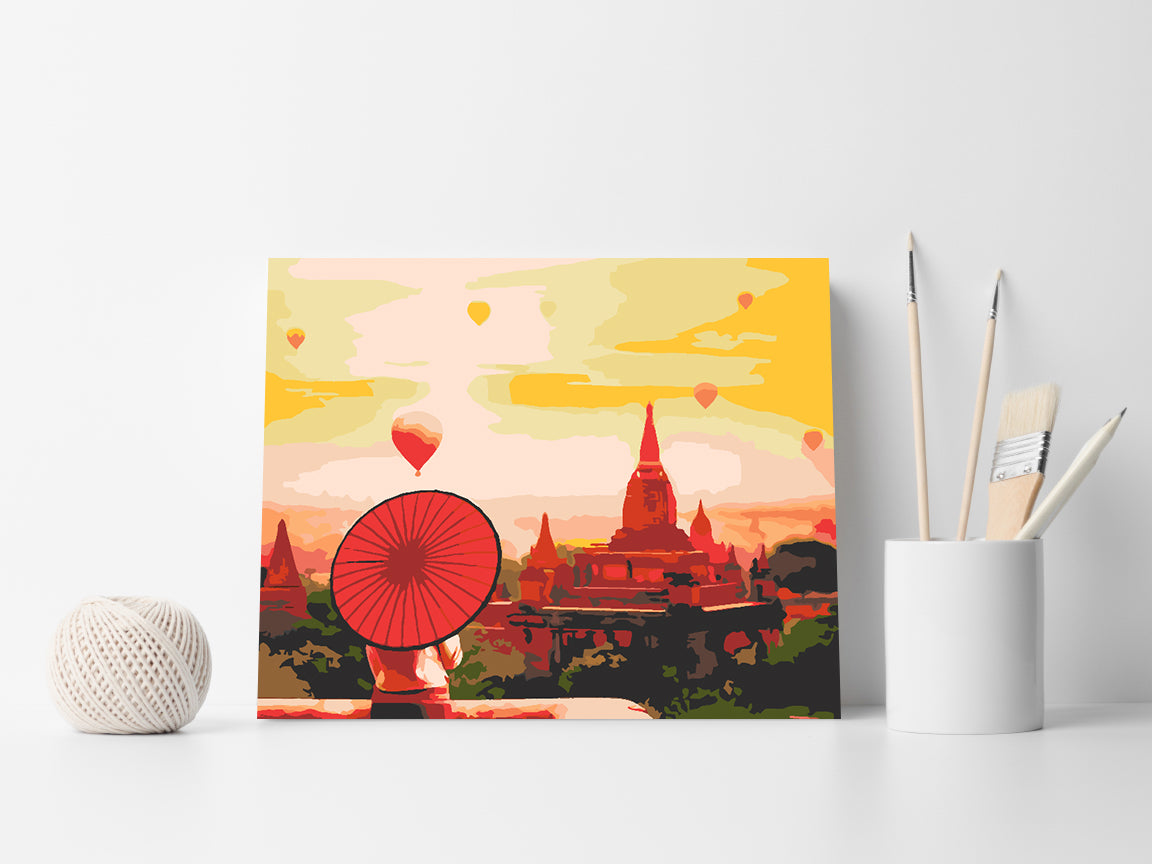 Paint by numbers - Sunset City Landscape 4407