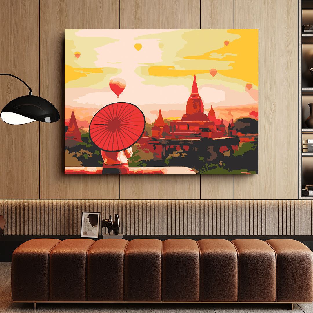 Paint by numbers - Sunset City Landscape 4407
