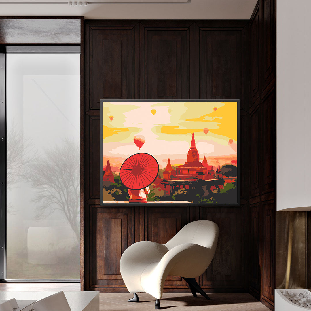 Paint by numbers - Sunset City Landscape 4407