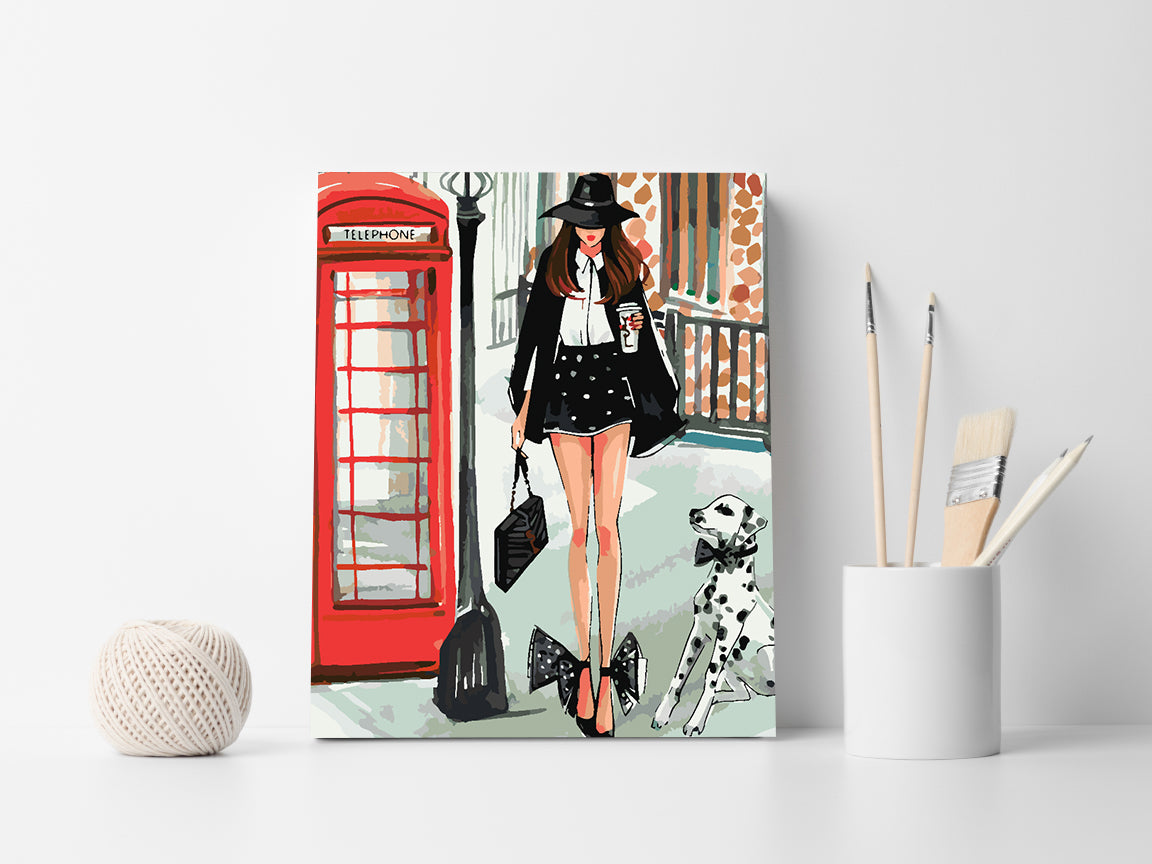 Paint by numbers - Girl with Dog 4410