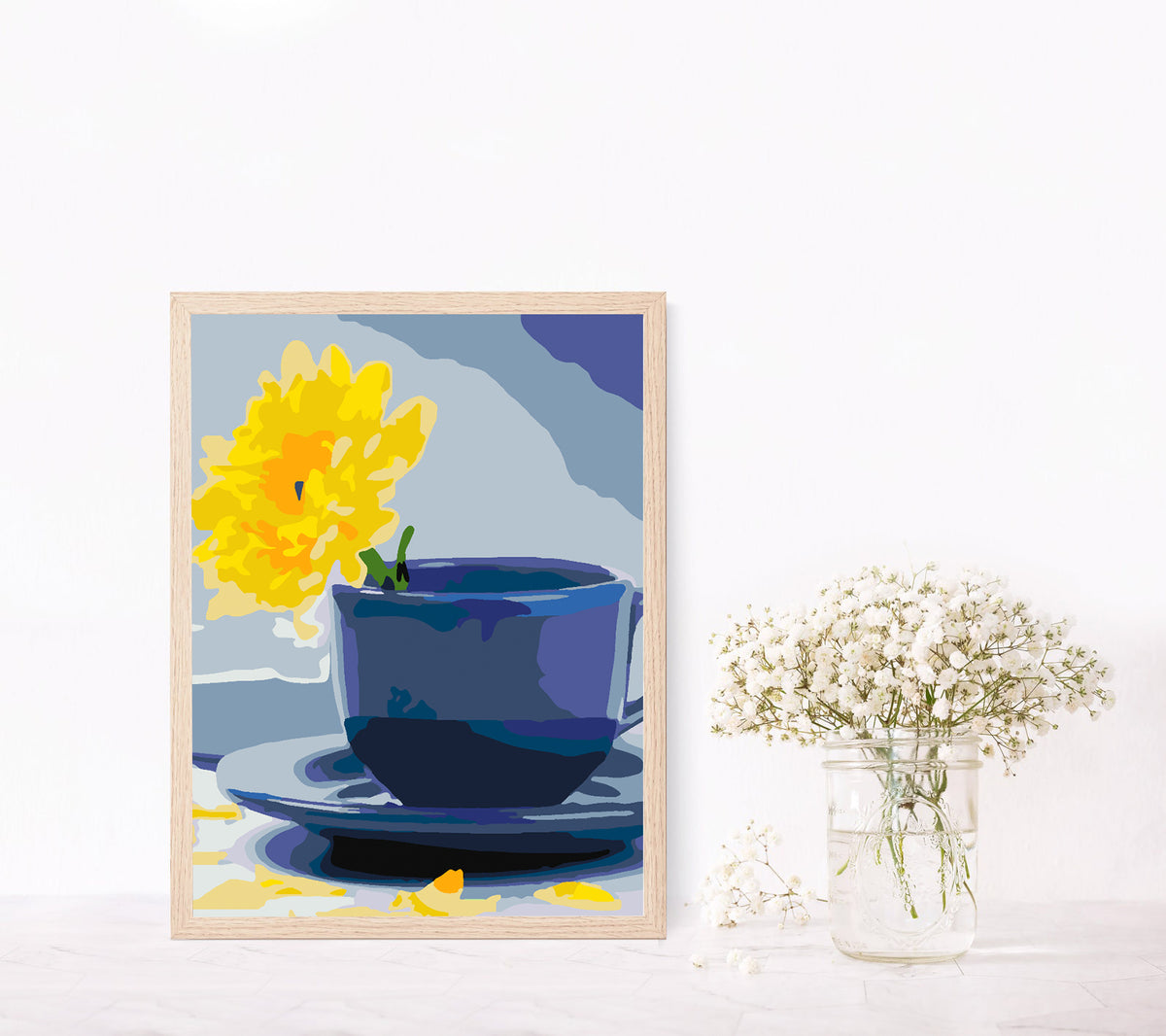 Pictura pe numere - Floare Galbena 4413