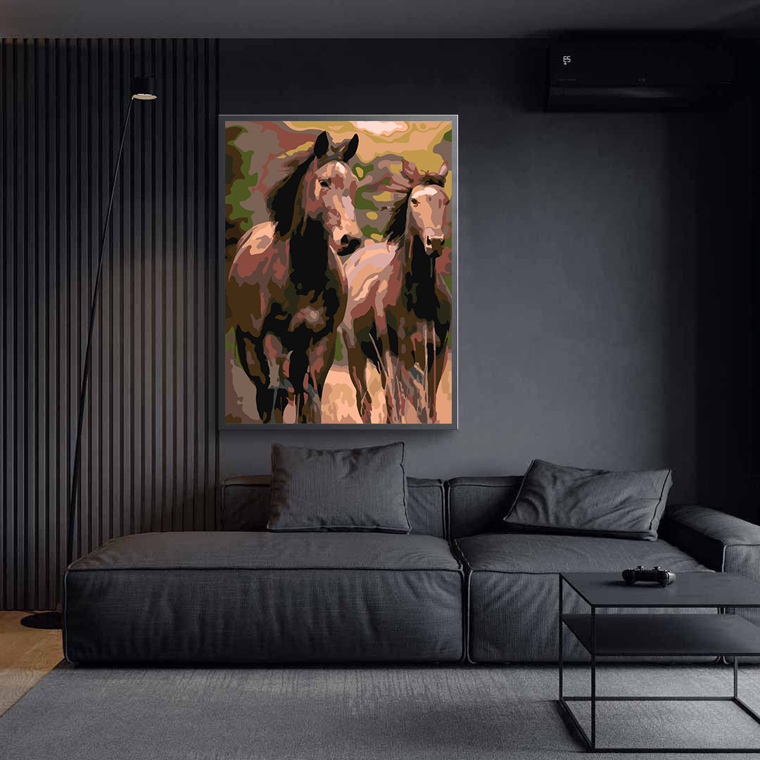 Paint by numbers - Brown Horses 4420