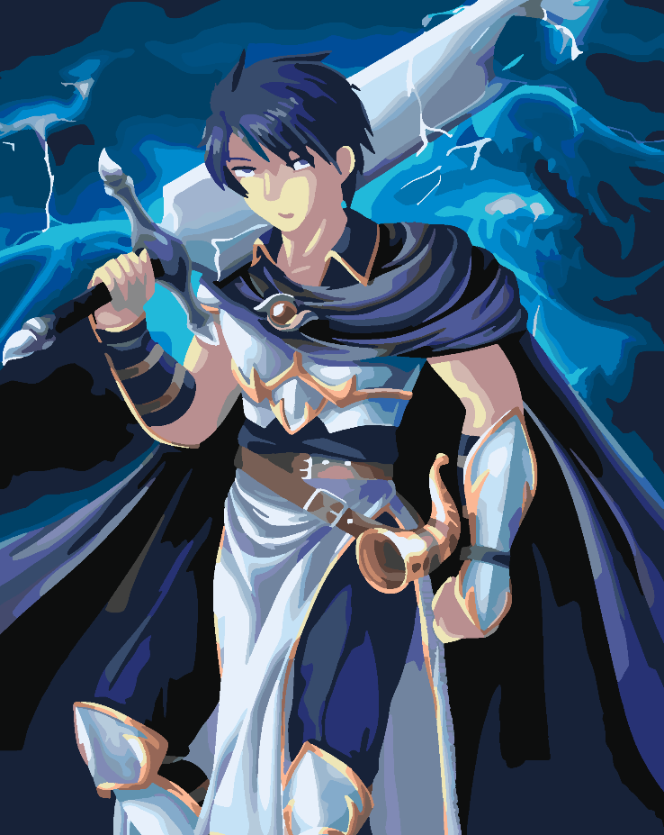 Painting by numbers - Anime Warrior 4426