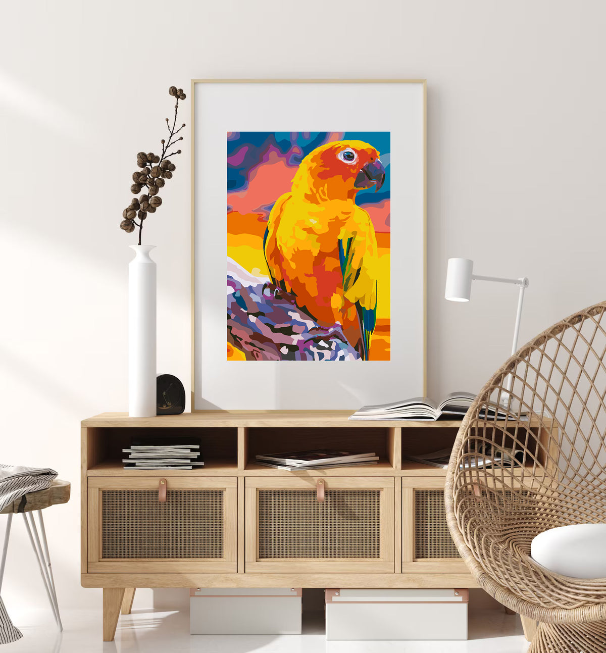 Paint by numbers - Orange Parrot 4429