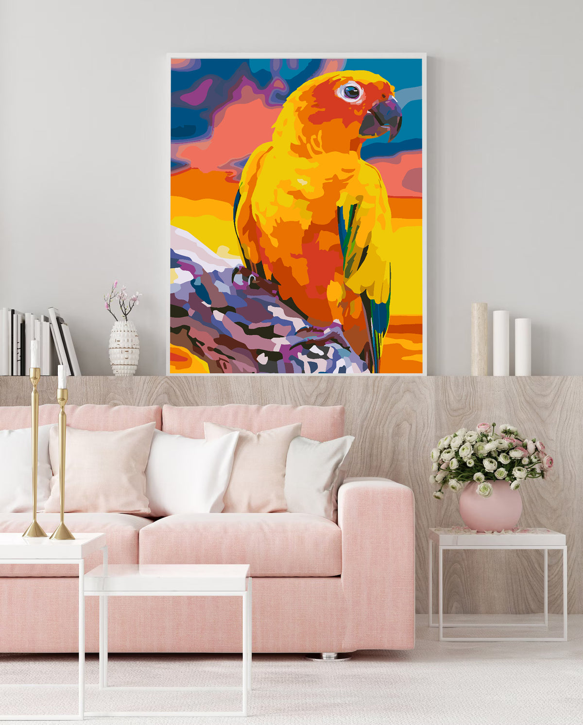 Paint by numbers - Orange Parrot 4429