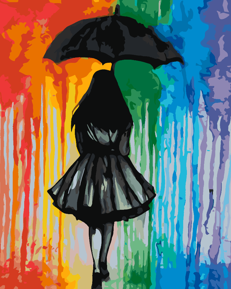 Paint by numbers - Girl with Umbrella 4433