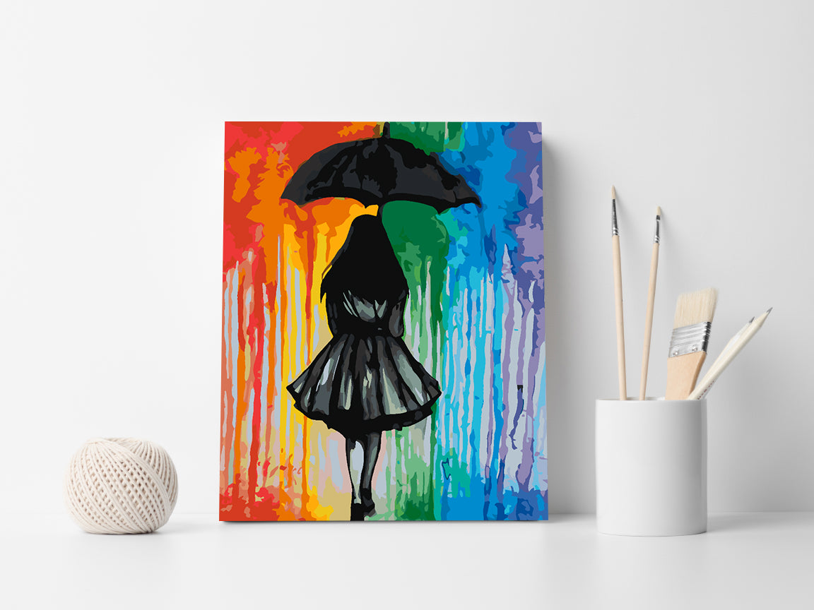 Paint by numbers - Girl with Umbrella 4433