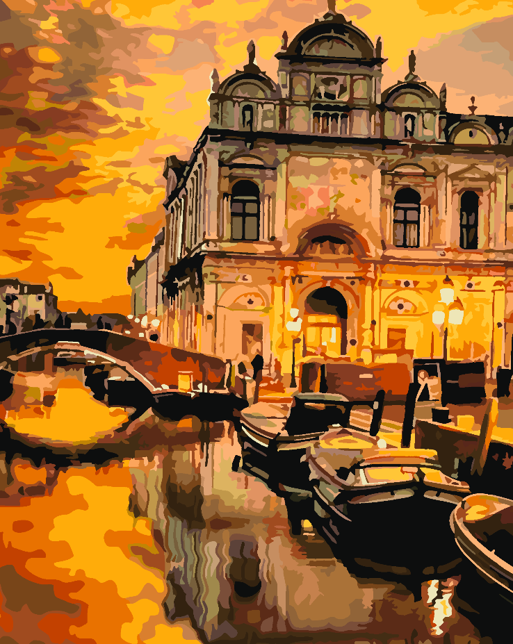 Paint by numbers - City on Water 4434