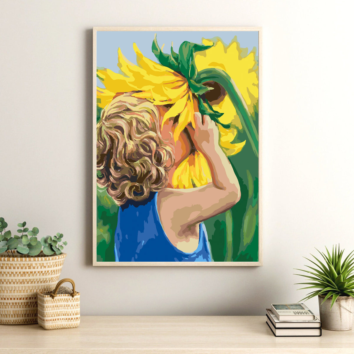 Paint by numbers - Child with Sunflower 4446