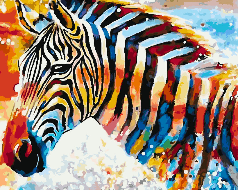 Paint by numbers - Zebra 4453