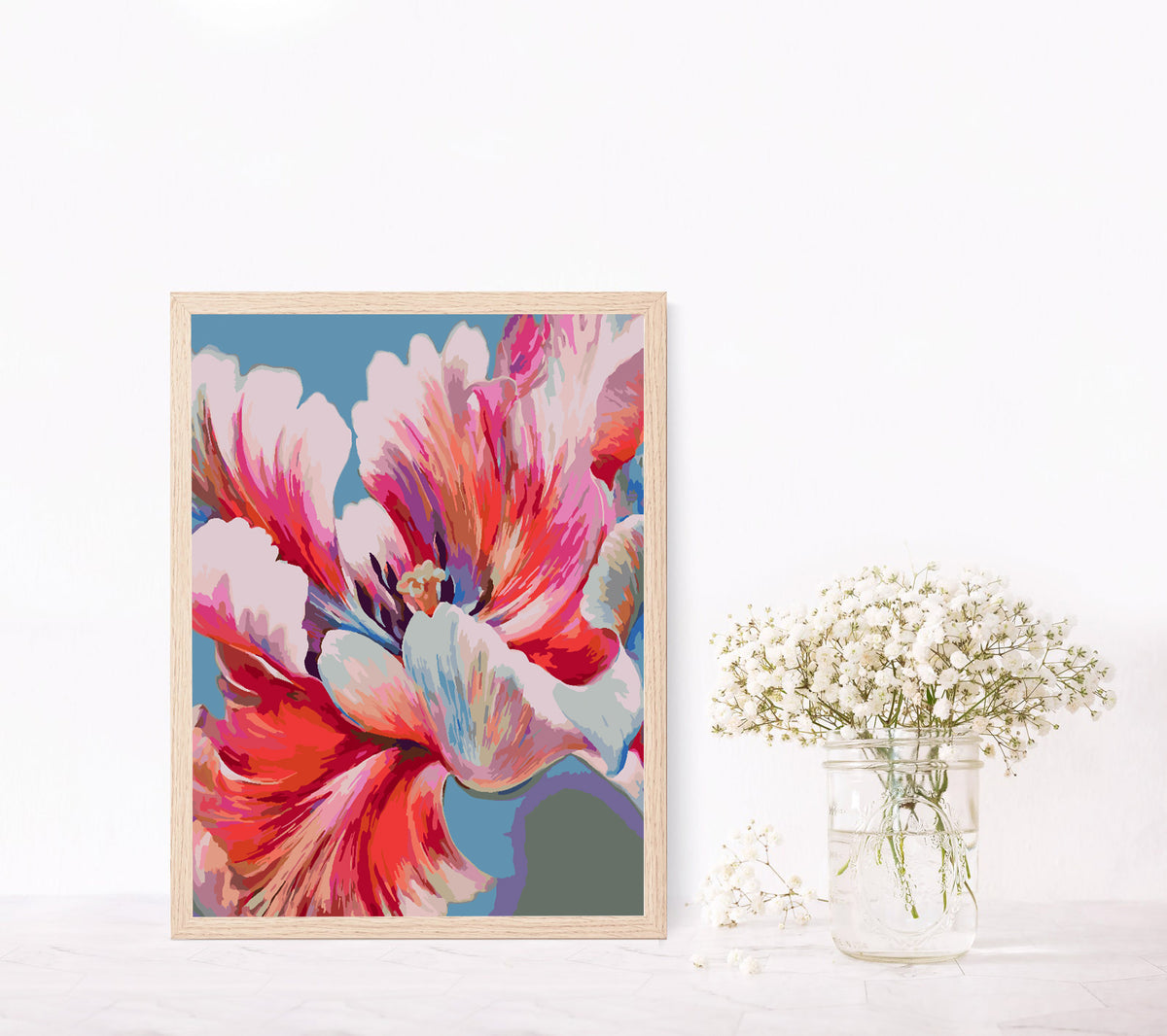 Painting by numbers - Flowers 4464
