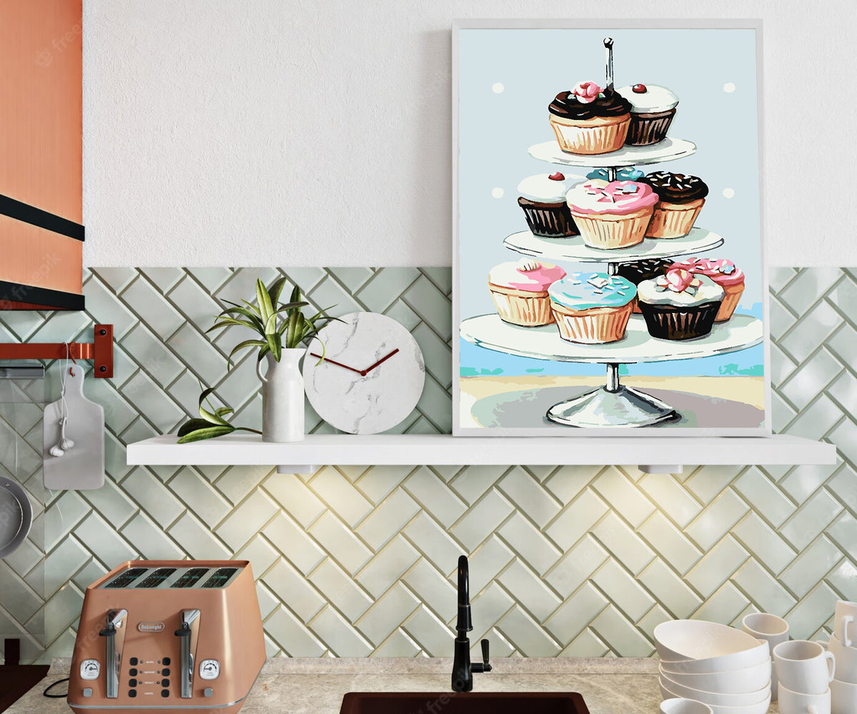 Painting by numbers - Cupcakes 4468