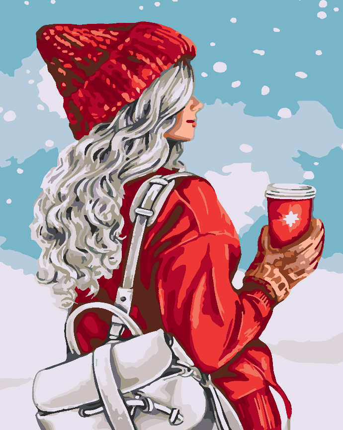Paint by numbers - Winter Girl 4474
