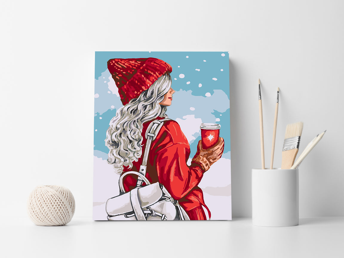 Paint by numbers - Winter Girl 4474