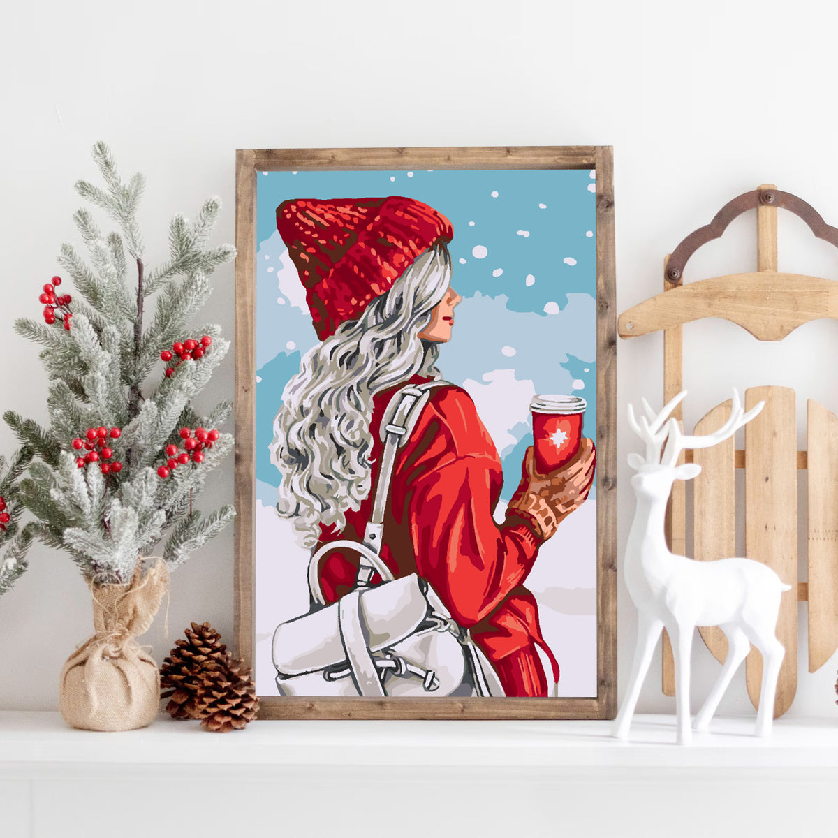 Paint by numbers - Winter Girl 4474
