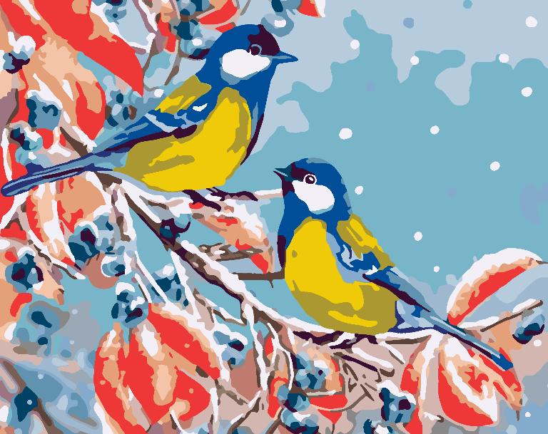 Paint by numbers - Spring Birds 4477