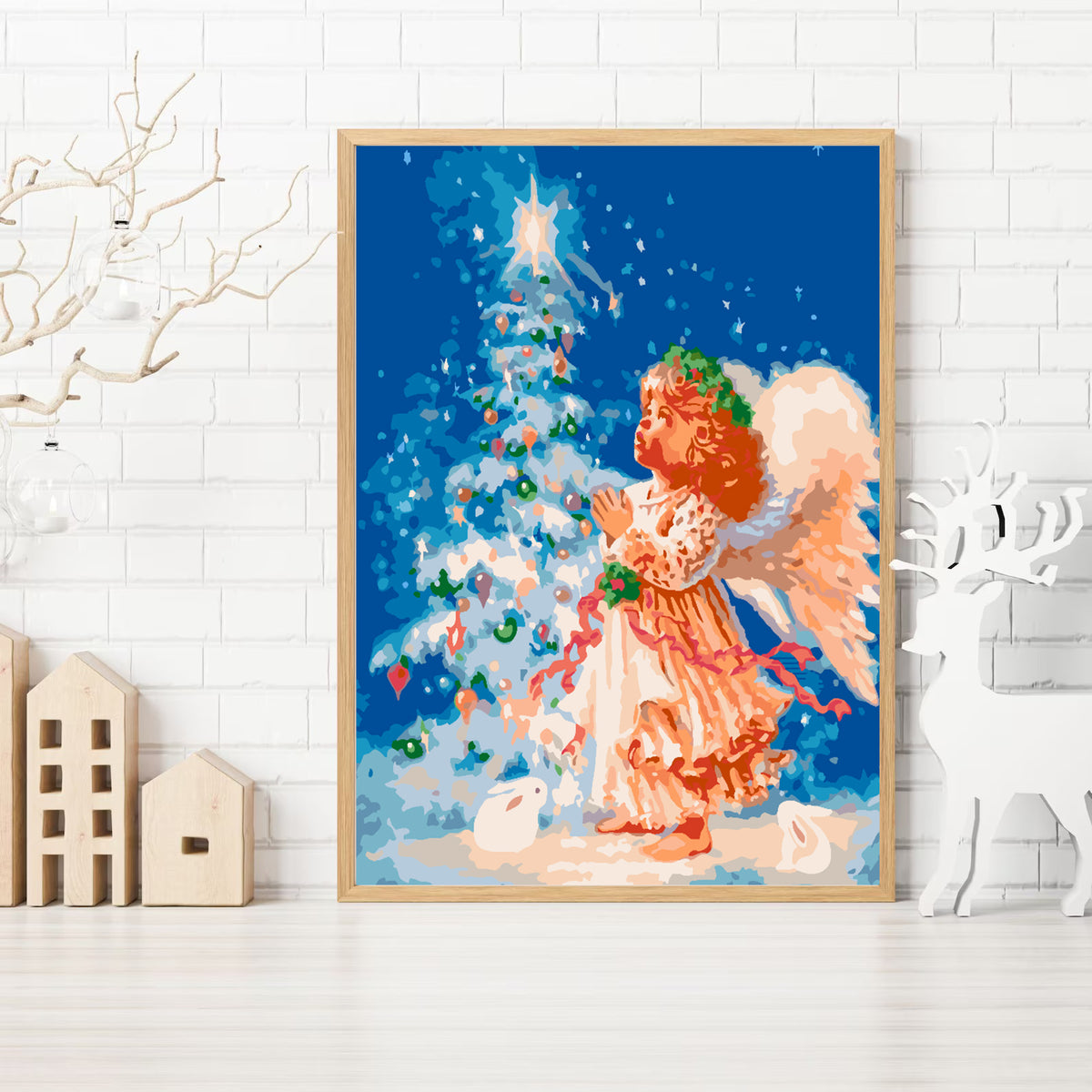 Paint by numbers - Angel near the Christmas Tree 4478