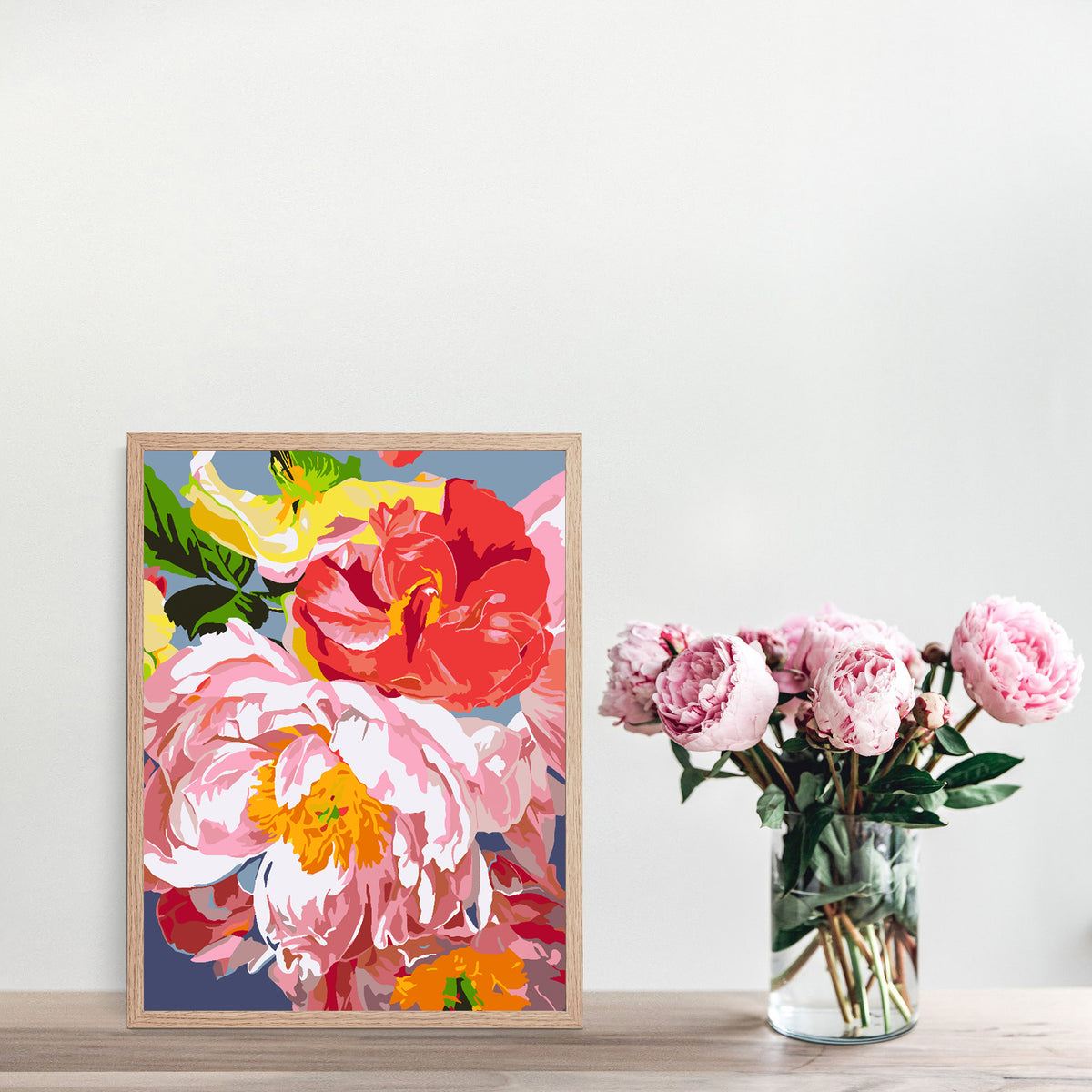 Paint by numbers - Pink Flowers 4482